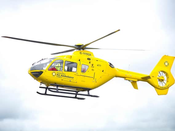 Lancashire Air Ambulance attended a stabbing incident in Preston