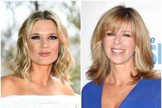 Pictured left, Charlotte Hawkins, on the right, Kate Garraway.