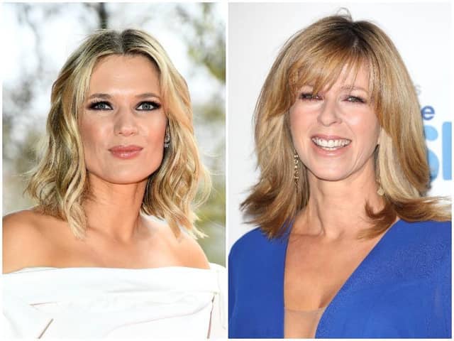 Pictured left, Charlotte Hawkins, on the right, Kate Garraway.