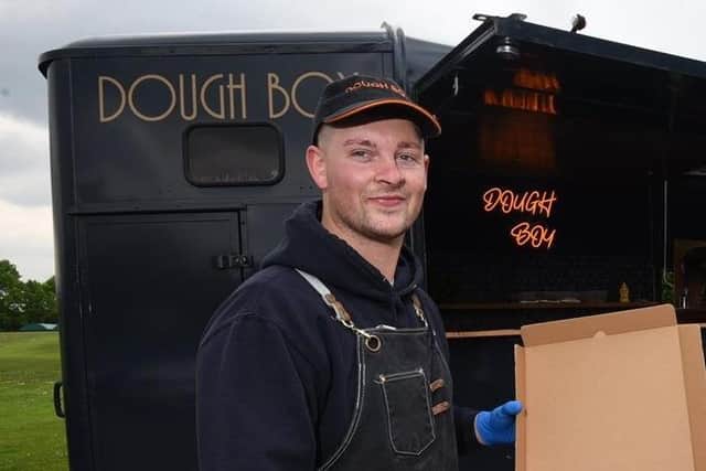 Joe Sullivan started Dough Boy pizzas from his back garden in Hoghton and is 'still going strong' over a year later.