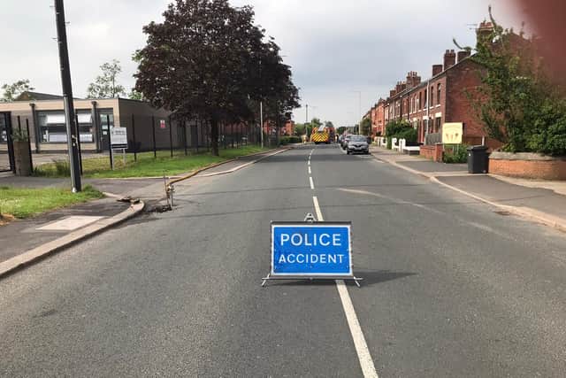 A stretch of Leyland Lane was closed by police whilst fire crews worked at the scene this morning