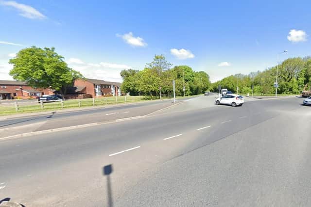 The crash involved a Harley Davidson motorcycle and a Mercedes at the junction between Eastway and Watling Street Road in Preston at 7.08pm on Monday (June 7). Pic: Google