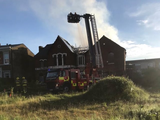 The fire broke out inside the derelict Victorian building in Avenham Place at around 4.30am this morning (Tuesday, June 8)