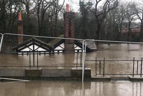 Ackhurst Lodge almost disappeared from view during flooding in January 2021