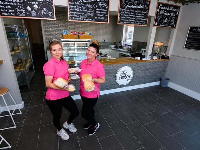 Owner Emma and Manager Hannah Boyd of the Pantry sandwich shop on its opening day
