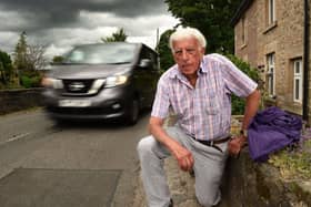 Ron Brimelow said his wife Jean was nearly killed by a car along Town Lane