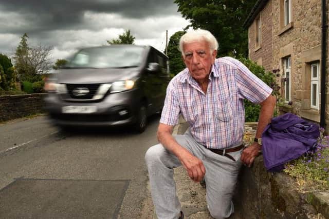 Ron Brimelow said his wife Jean was nearly killed by a car along Town Lane
