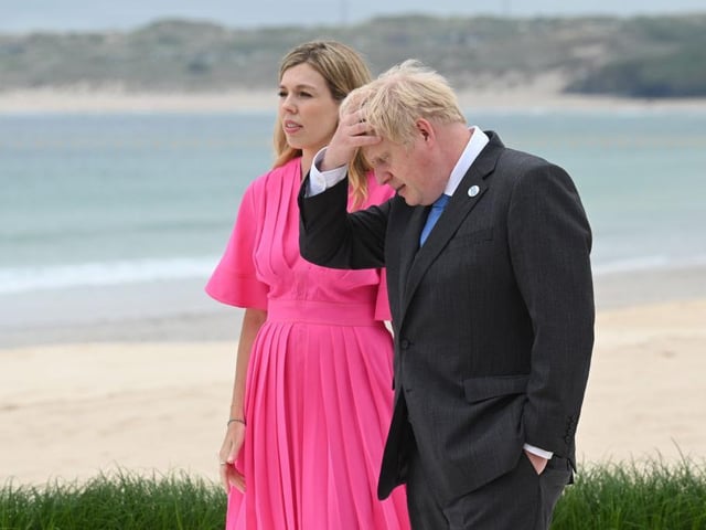 Boris Johnson, and wife Carrie Johnson