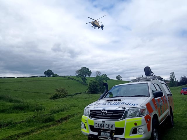 Emergency services including the air ambulance are called to the site. Photo credit: RPMR