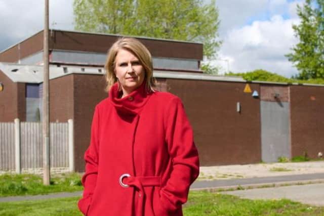 South Ribble MP Katherine Fletcher outside the current (closed) HMP
prison officers club which is part of the area included in the proposals.