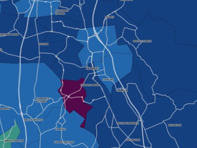 13 out of 14 areas of Chorley have shown a rise in Covid cases in a single week - here are the latest figures