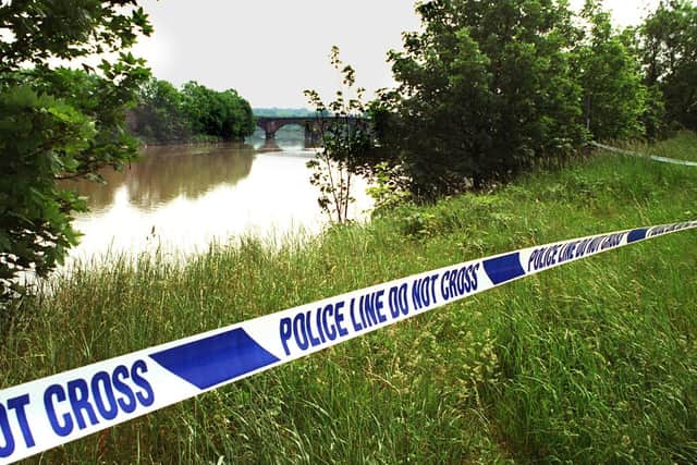 Taped-off scene where Janet Murgatroyd’s body was discovered by the Ribble