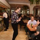 Customers enjoy indoor dining on May 17 at Fino Tapas, Preston