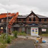 Demolition work begins at the derelict Baffito's restaurant at Preston Docks.