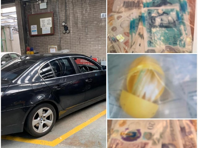 Two men, aged 42 and 28, were arrested yesterday evening on suspicion of drug dealing (Wednesday, June 17) after police spotted a 'suspicious' black BMW driving around Chorley
