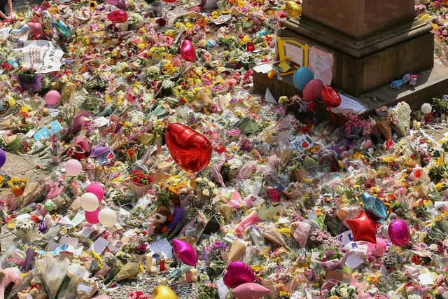 Floral tributes after the attack in Manchester