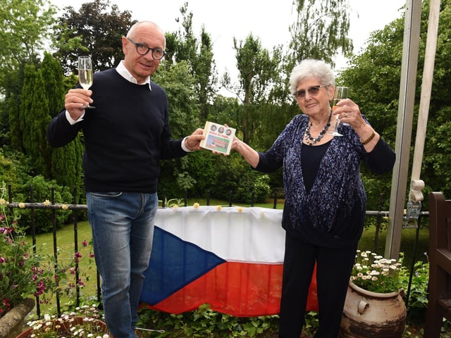 Lady Milena Grenfell-Baines with Czech Ambassador H.E. Libor Secka in Preston