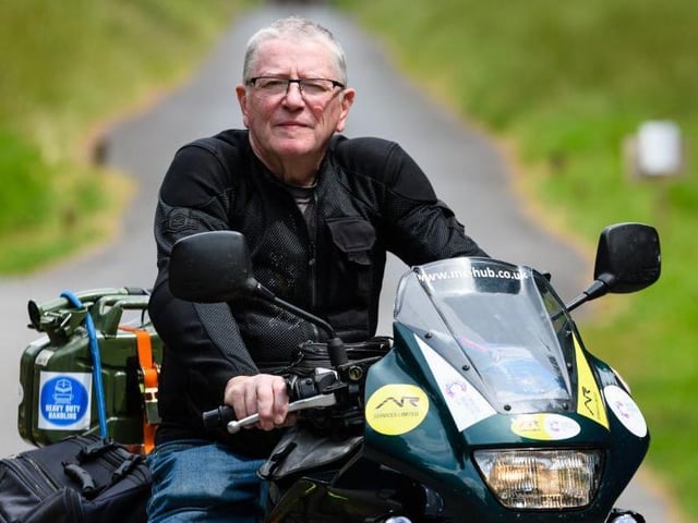 Jim will join other bike enthusiasts to do the challenge on Monday
