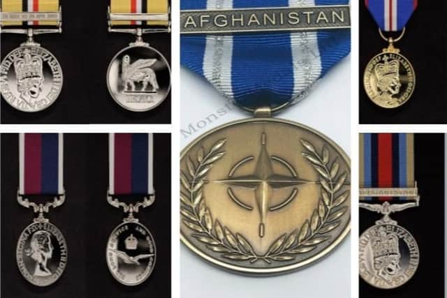 The medals, awarded to the RAF veteran for his service in Afghanistan and Iraq in 2002 and 2003, were snatched from his home in Penwortham on Sunday, June 13.. Pic: Lancashire Police