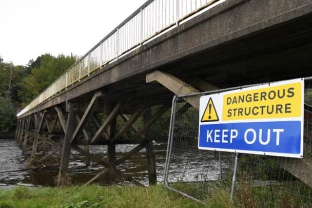 The bridge was declared 'dangerous' more than two years ago.