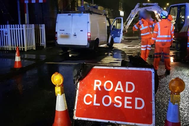 Station Road had been closed to allow works to take place at night, but the 47-year-old van driver ploughed through the crossing and narrowly avoided hitting a pair of Network Rail workers