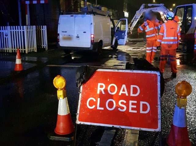 Station Road had been closed to allow works to take place at night, but the 47-year-old van driver ploughed through the crossing and narrowly avoided hitting a pair of Network Rail workers