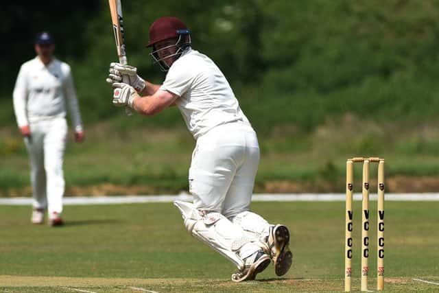 Tom Wilkinson on his way to a knock off 66 for Eccleston in their victory over Vernon Carus at Factory Lane