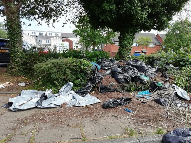 Bin bags full of cannabis trimmings and waste from an illegal grow have been found dumped outside a community centre in Plungington