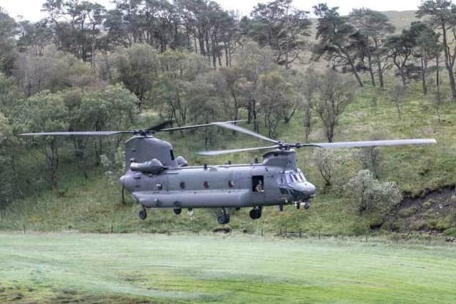 The helicopters will be flying between the hours of 9am and 5pm, with no night flying expected. Pic: RAF