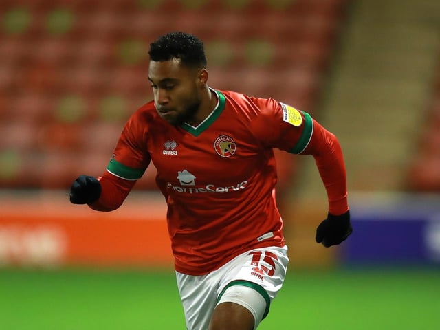 Morecambe new boy Wes McDonald in action in Walsall Pic: Getty Images