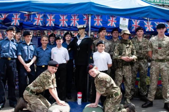 Preston's Sea Cadets and Royal Marine Cadets at the 2019 event in the city centre.