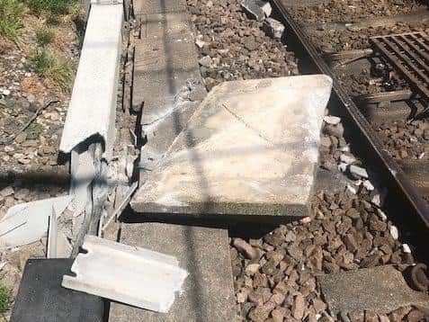 The stone caused damage to nine passing trains, electrical cables and led to just shy of £20,000 in disruption costs