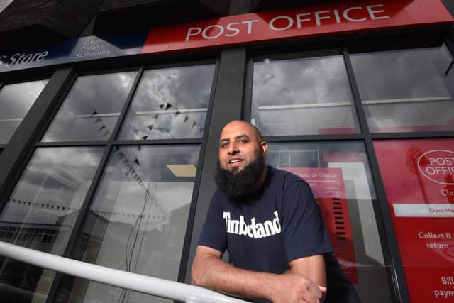 Jimmy Palegwala, manager at CPS and Chorley Post Office, which opened, in the former Royal Bank of Scotland building, Market Street.