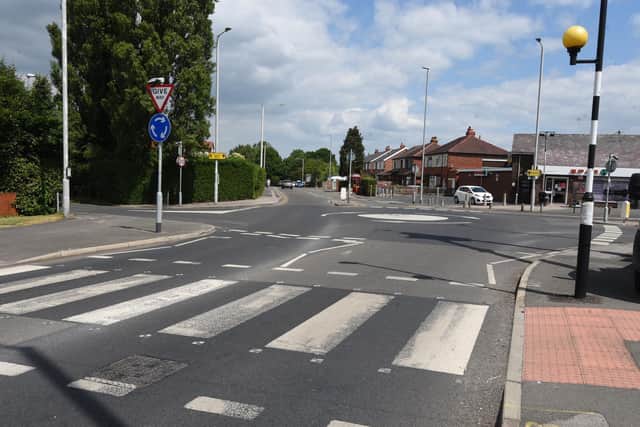 The zebra crossing on Spendmore Lane is just feet away from the mini roundabout at the junction of New Road and Clancutt Lane (Image: Michelle Adamson)