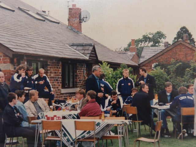 The Czech team at the barbecue in Preston in 1996