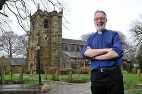 Rev Chris Nelson at St Mary's Church, Penwortham