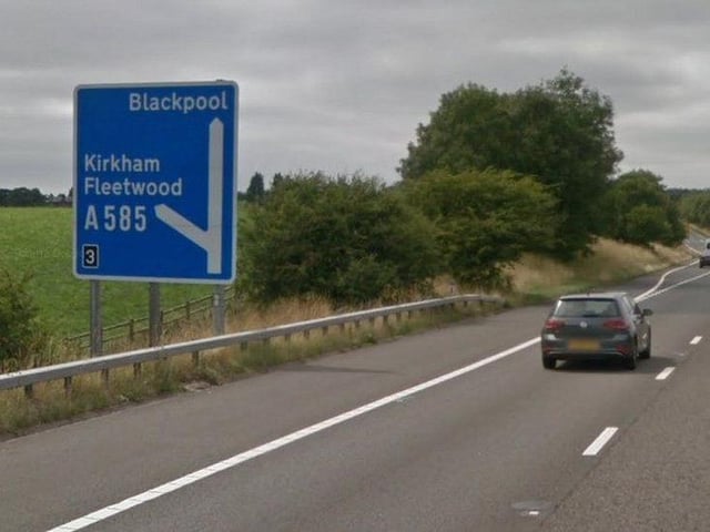 Two people were taken to hospital after a crash on the M55 eastbound at around 9.30am this morning (Wednesday, June 23)