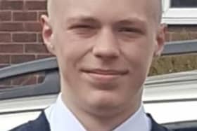 Charlie James (pictured) is described as a white male, 5ft 5ins tall, of slim build with a shaved head. (Credit: Lancashire Police)