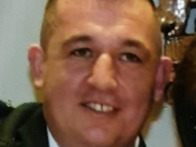 Ethan Johhnson, 41, is described as 5ft 7in tall, with brown hair in a Mohican style and of a large build. He was last seen he was wearing a grey t-shirt and black pants with a white stripe on the sides. Pic: Lancashire Police