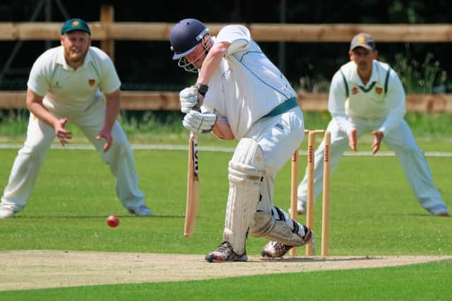 James Rounding batting for Leyland in their win over Chorley at Fox Lane