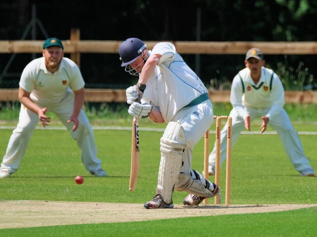 James Rounding batting for Leyland in their win over Chorley at Fox Lane