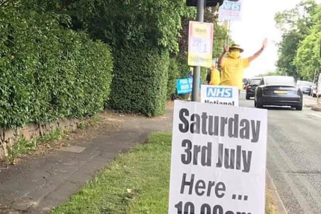 Campaigners will gather - socially-distanced - at the gates of Chorley Hospital as part of a nationwide series of rallies image:  Protect Chorley and South Ribble Hospital Campaign)
