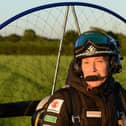 Sacha Dench, also known as the Human Swan, will be visiting the Eden Project North site in Morecambe as part of the Round Britain Climate Challenge, her daring paramotor flight to circumnavigate Great Britain.