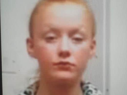 Caitlyn Ibbotson (pictured) is described as a white female, of slim build, with long brown hair and ginger roots. (Credit: Lancashire Police)