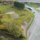 Aerial view of the site between D'Urton Lane and the M55 slip road (Image: RIBA).