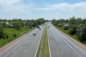 Large sections of both the northbound and southbound carriageways along the 13-mile section of the motorway, between junction 32 and junction 33, are being resurfaced in the 14-week, £3.25 million project which started on Monday (June 28)