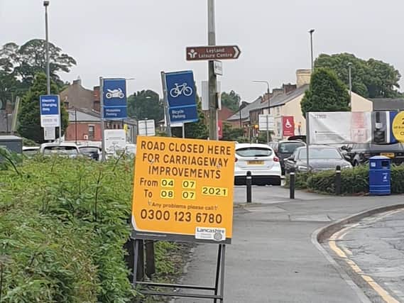 Lancashire County Council said the resurfacing works will shut part of Towngate and Lancastergate in Leyland from Sunday, July 4 to Thursday, July 8