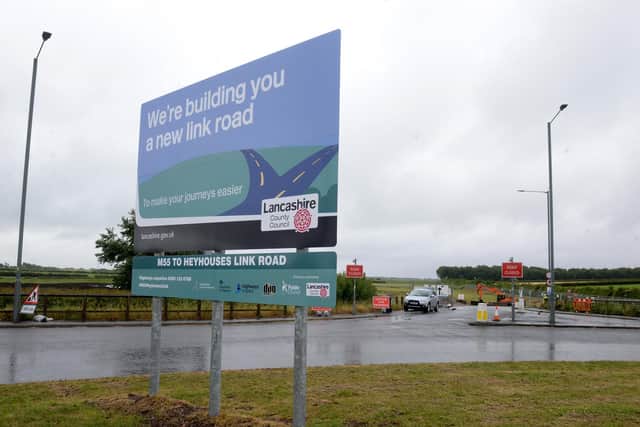 The site where the M55 link road is being built