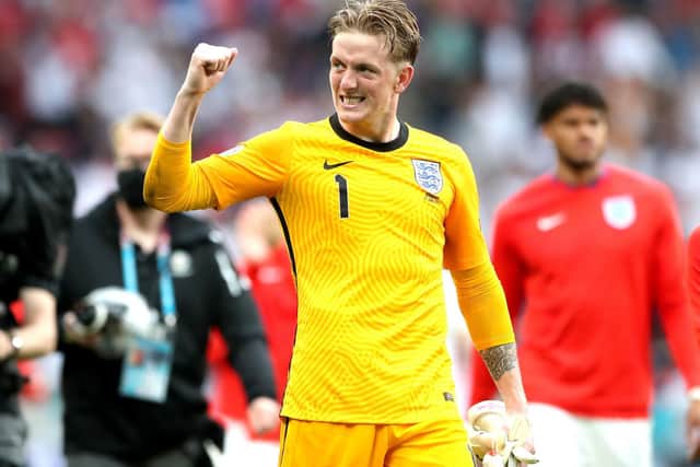 Jordan Pickford after England's 2-0 victory against Germany at Wembley