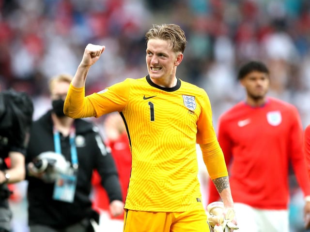 Jordan Pickford after England's 2-0 victory against Germany at Wembley